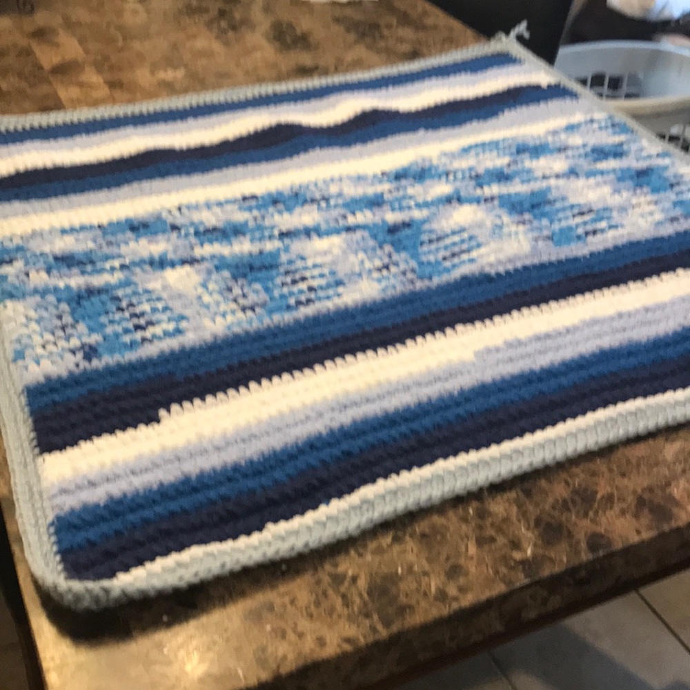 Hand made crocheted infant/newborn blanket